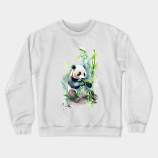 Cute Watercolor Panda Crewneck Sweatshirt